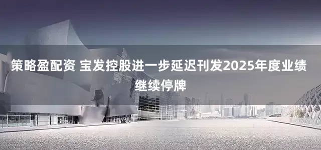 策略盈配资 宝发控股进一步延迟刊发2025年度业绩 继续停牌