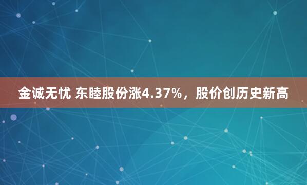 金诚无忧 东睦股份涨4.37%，股价创历史新高